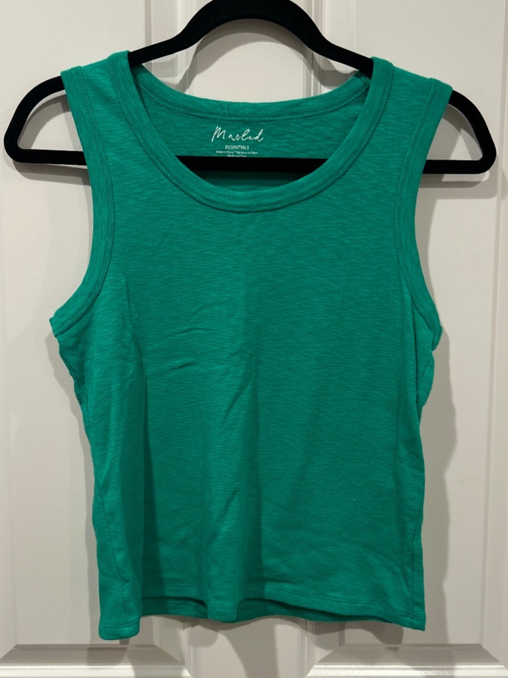 Marled Essentials Green Sleeveless Tank Top Size Medium